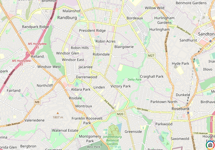 Map location of Pine Park
